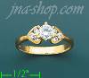 14K Gold High Polished Ladies' CZ Ring