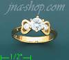 14K Gold High Polished Ladies' CZ Ring