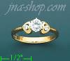 14K Gold High Polished Ladies' CZ Ring