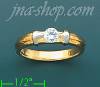 14K Gold High Polished Ladies' CZ Ring