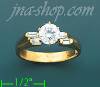 14K Gold High Polished Ladies' CZ Ring