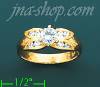 14K Gold High Polished Ladies' CZ Ring