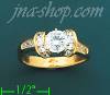 14K Gold High Polished Ladies' CZ Ring