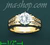 14K Gold High Polished Ladies' CZ Ring