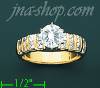 14K Gold High Polished Ladies' CZ Ring