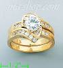 14K Gold High Polished Ladies' CZ Ring