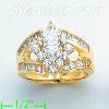 14K Gold High Polished Ladies' CZ Ring