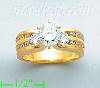 14K Gold High Polished Ladies' CZ Ring
