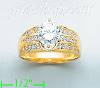 14K Gold High Polished Ladies' CZ Ring