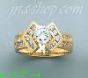 14K Gold High Polished Ladies' CZ Ring