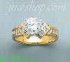 14K Gold High Polished Ladies' CZ Ring