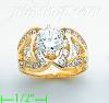 14K Gold High Polished Ladies' CZ Ring