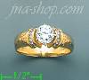 14K Gold High Polished Ladies' CZ Ring