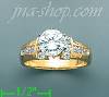 14K Gold High Polished Ladies' CZ Ring