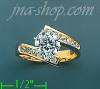 14K Gold High Polished Ladies' CZ Ring