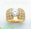 14K Gold High Polished Ladies' CZ Ring