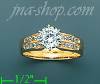 14K Gold High Polished Ladies' CZ Ring