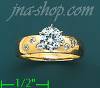 14K Gold High Polished Ladies' CZ Ring