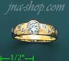 14K Gold High Polished Ladies' CZ Ring