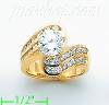 14K Gold High Polished Ladies' CZ Ring