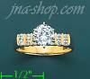 14K Gold High Polished Ladies' CZ Ring