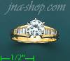 14K Gold High Polished Ladies' CZ Ring