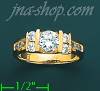 14K Gold High Polished Ladies' CZ Ring