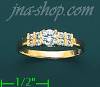 14K Gold High Polished Ladies' CZ Ring