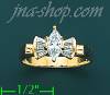 14K Gold High Polished Ladies' CZ Ring