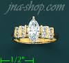 14K Gold High Polished Ladies' CZ Ring