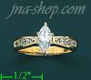 14K Gold High Polished Ladies' CZ Ring