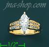 14K Gold High Polished Ladies' CZ Ring