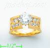 14K Gold High Polished Ladies' CZ Ring