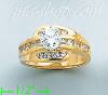 14K Gold High Polished Ladies' CZ Ring