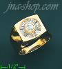 14K Gold Men's CZ Ring