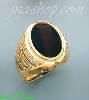 14K Gold Men's Tigereye CZ Ring