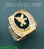 14K Gold Men's Onyx CZ Ring