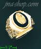 14K Gold Men's Onyx CZ Ring