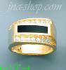 14K Gold Men's Onyx CZ Ring