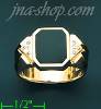 14K Gold Men's Onyx CZ Ring