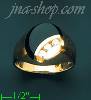 14K Gold Men's Onyx CZ Ring