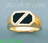 14K Gold High Polished Onyx Ring