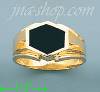 14K Gold High Polished Onyx Ring