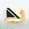 14K Gold High Polished Onyx Ring