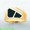 14K Gold High Polished Onyx Ring