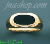 14K Gold High Polished Onyx Ring