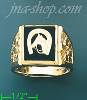 14K Gold Men's Onyx Ring