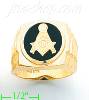 14K Gold Men's Onyx Ring