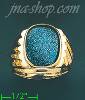 14K Gold Men's Color Stone Ring