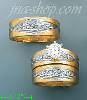 14K Gold CZ Wedding Set Rings